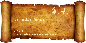 Haluska Anna névjegykártya